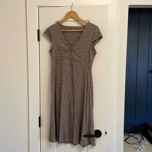 Toad & Co Brown pattern flexible hiking dress outdoorsy